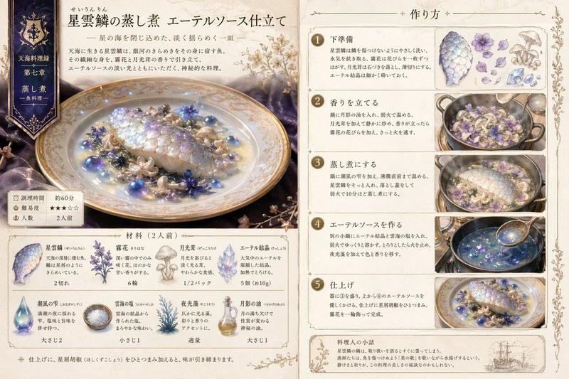 奇幻食谱插画