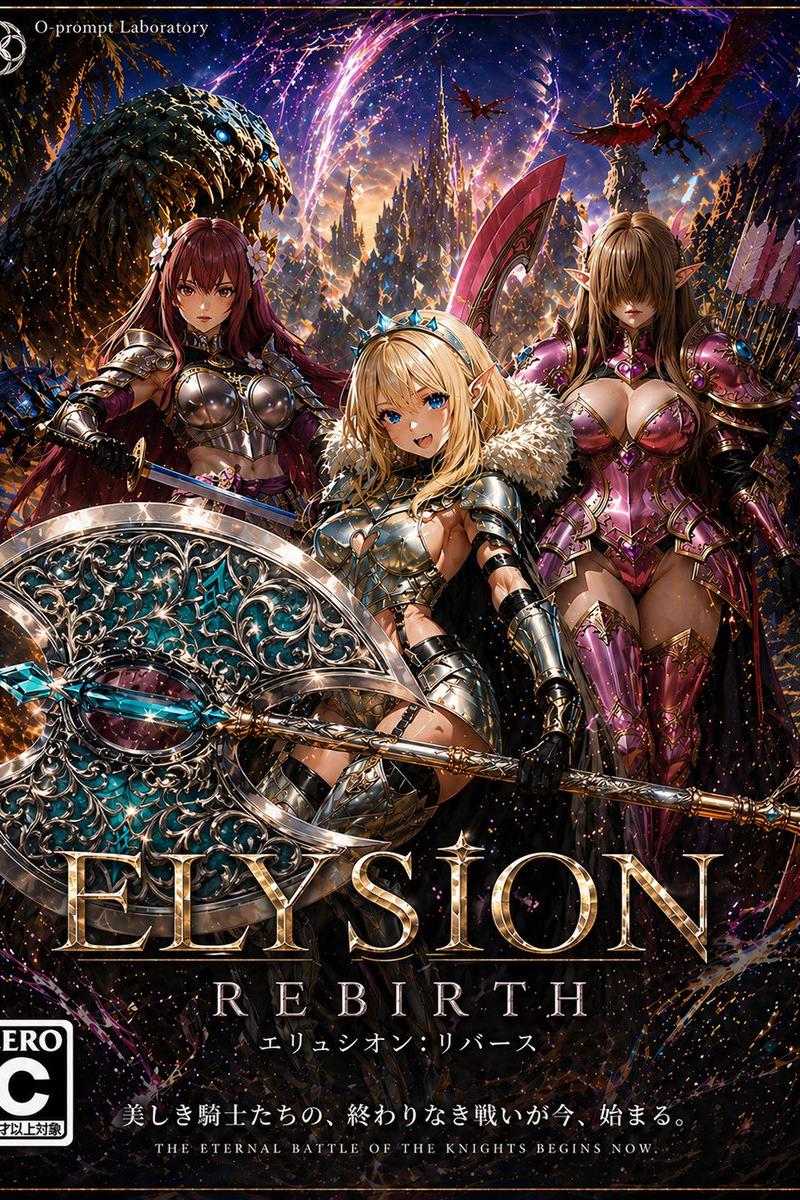 三位女骑士的奇幻 RPG 游戏封面