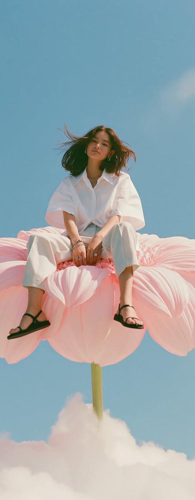 时尚大片超现实花卉人像