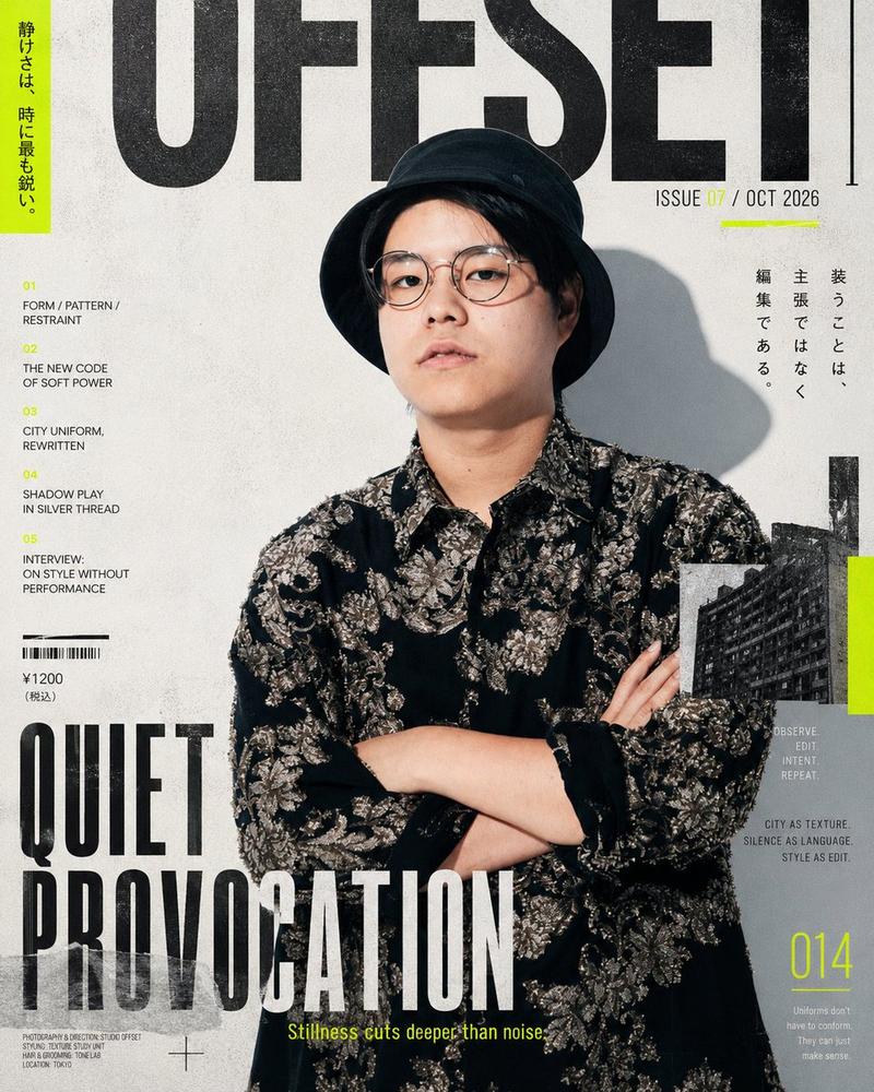 编辑风时尚杂志封面