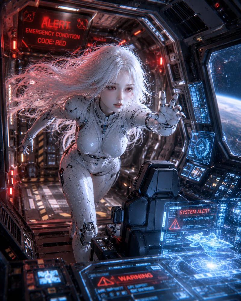 太空飞船女性仿生人