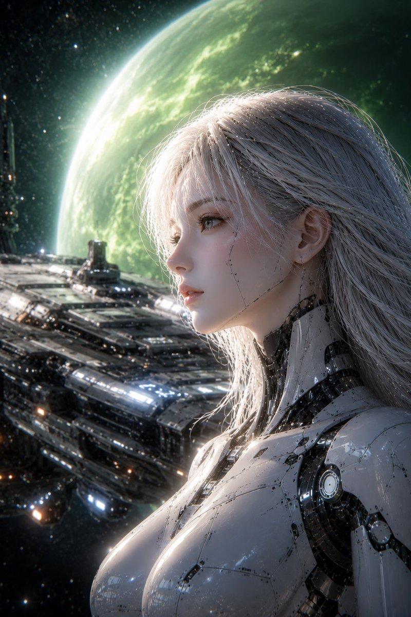 太空船上的女性仿生人