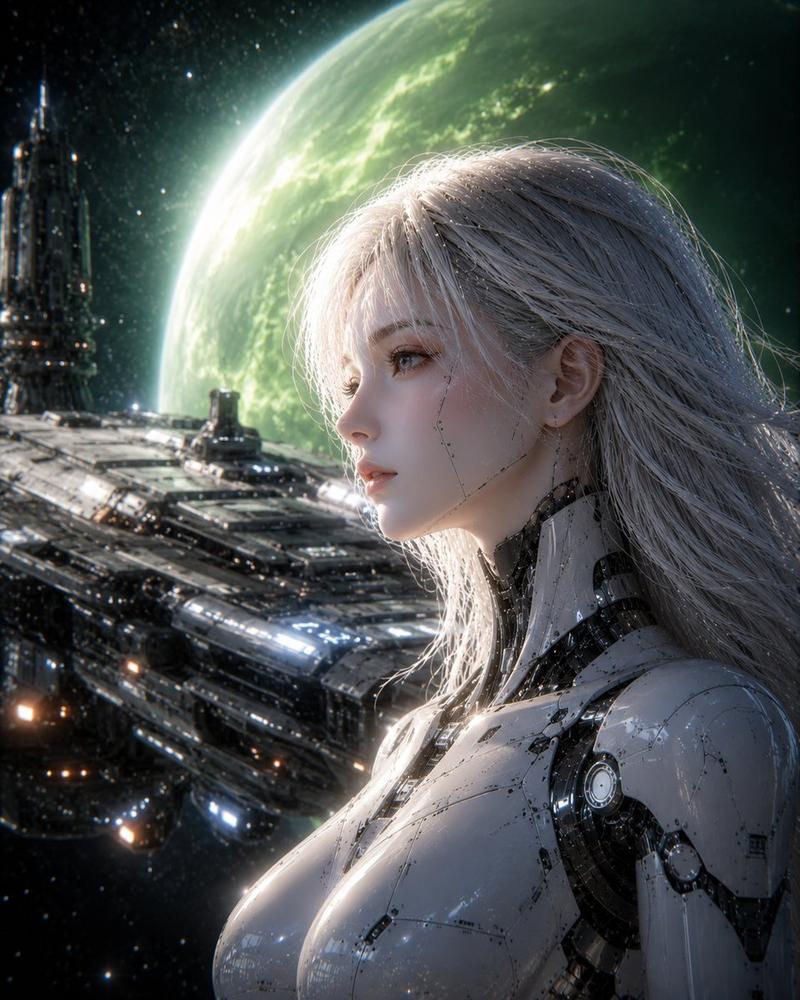 太空船上的女性仿生人