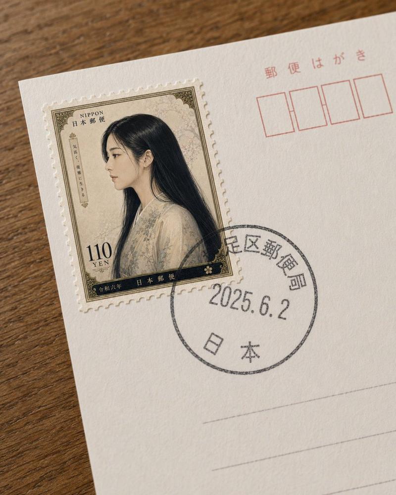 虚构日本明信片邮票