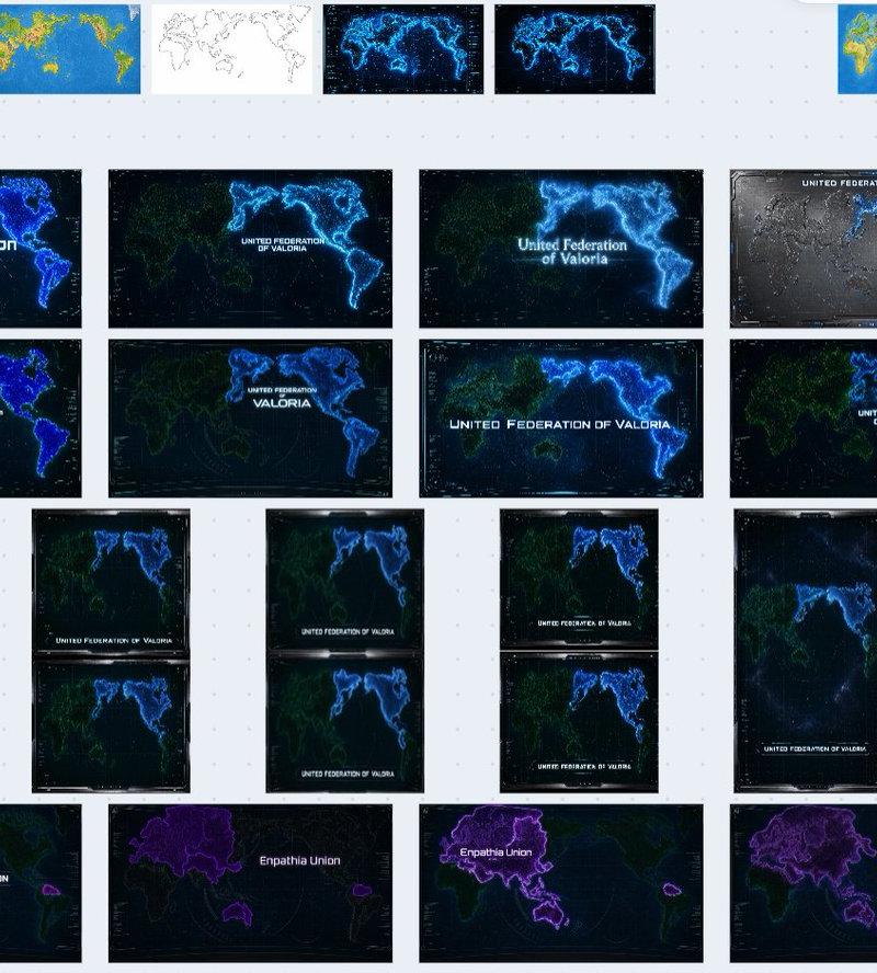 虚构世界地图尝试拼贴画