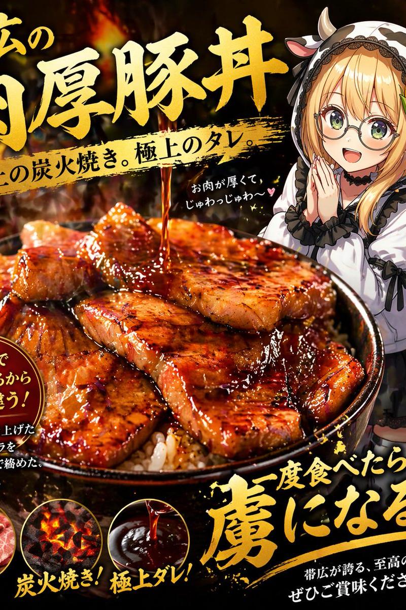 日式火辣豚丼广告海报