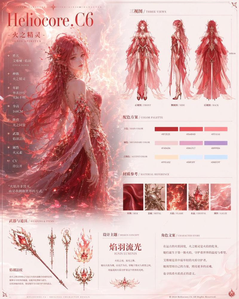 火之精灵角色参考图