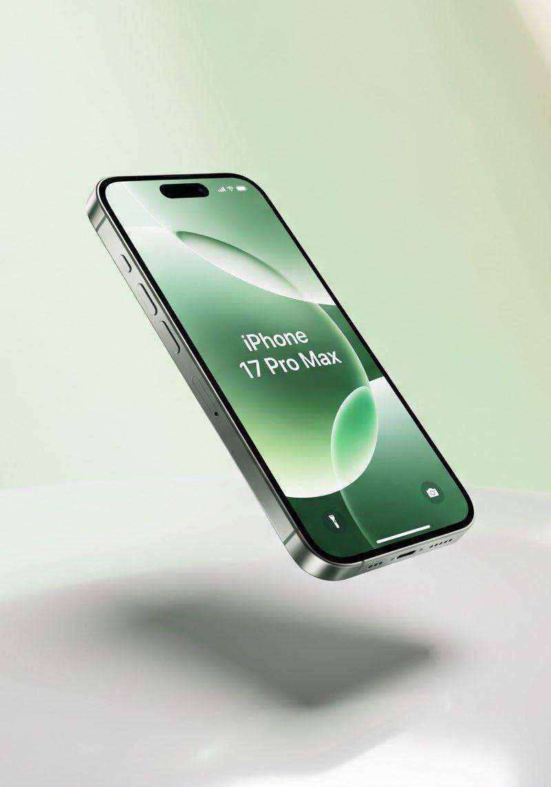 悬浮 iPhone 产品渲染图