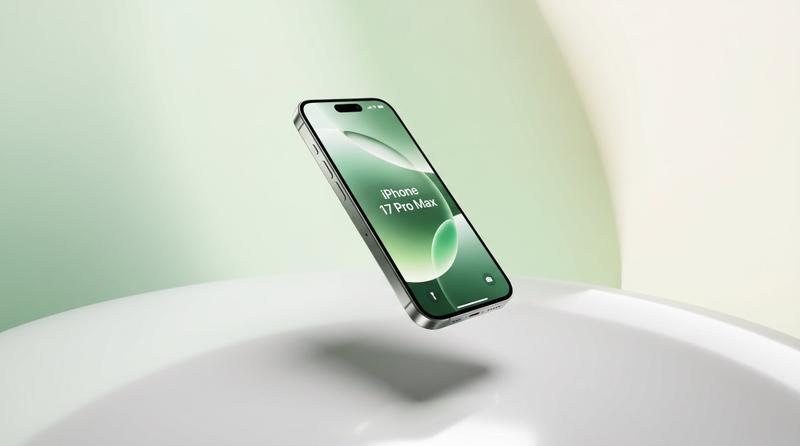 悬浮 iPhone 产品渲染图