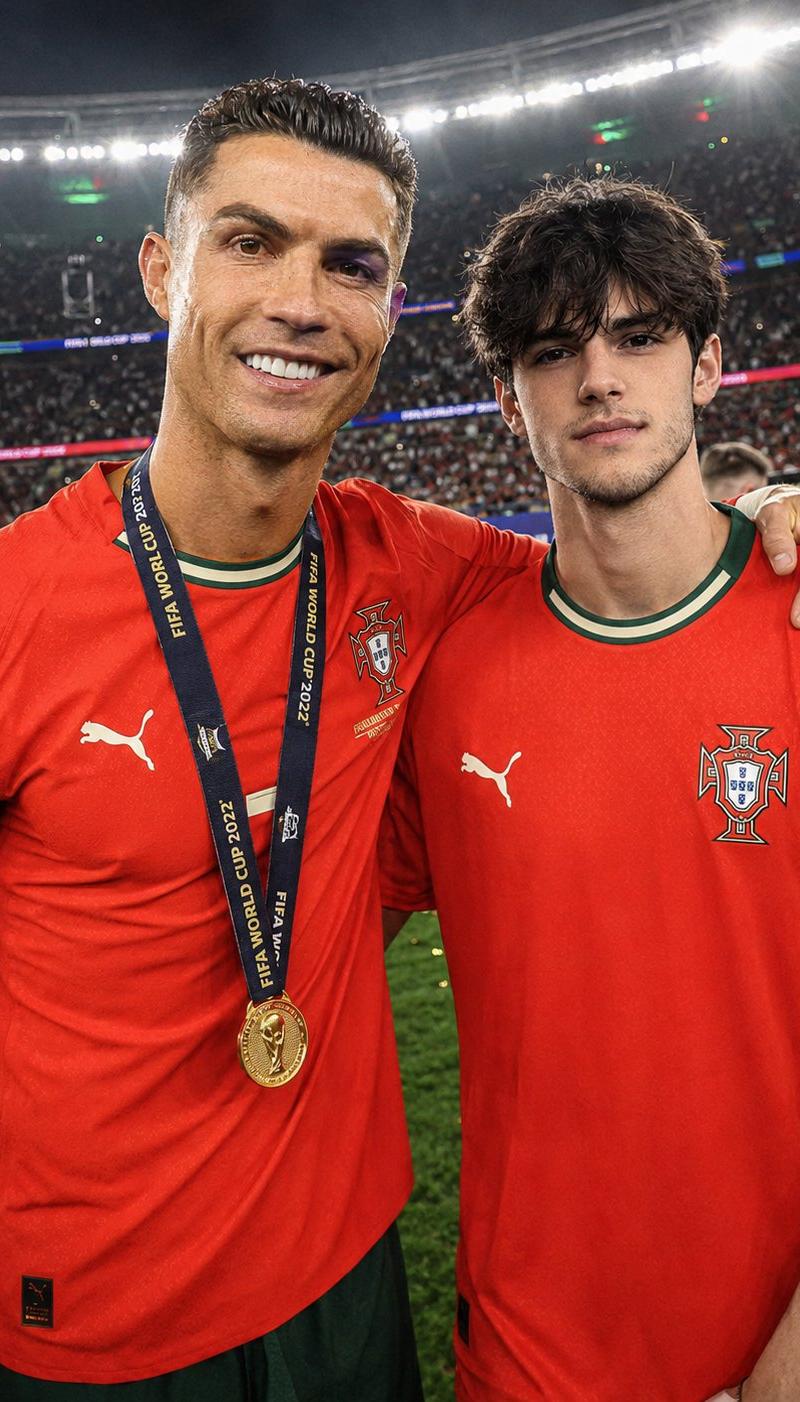与 Cristiano Ronaldo 的合影