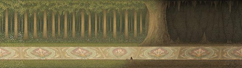 从森林到洞穴的横版卷轴地图