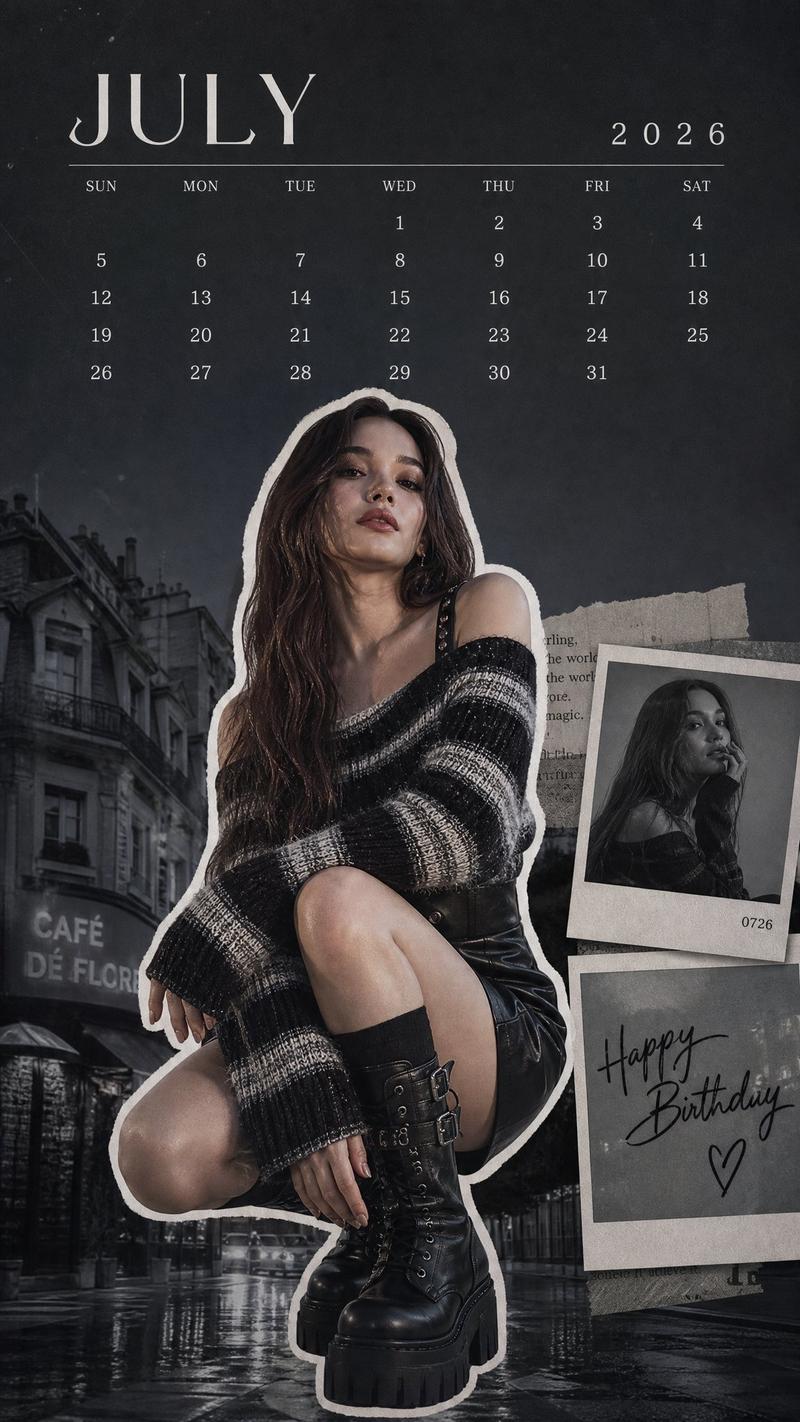 K-pop 偶像杂志风手机壁纸