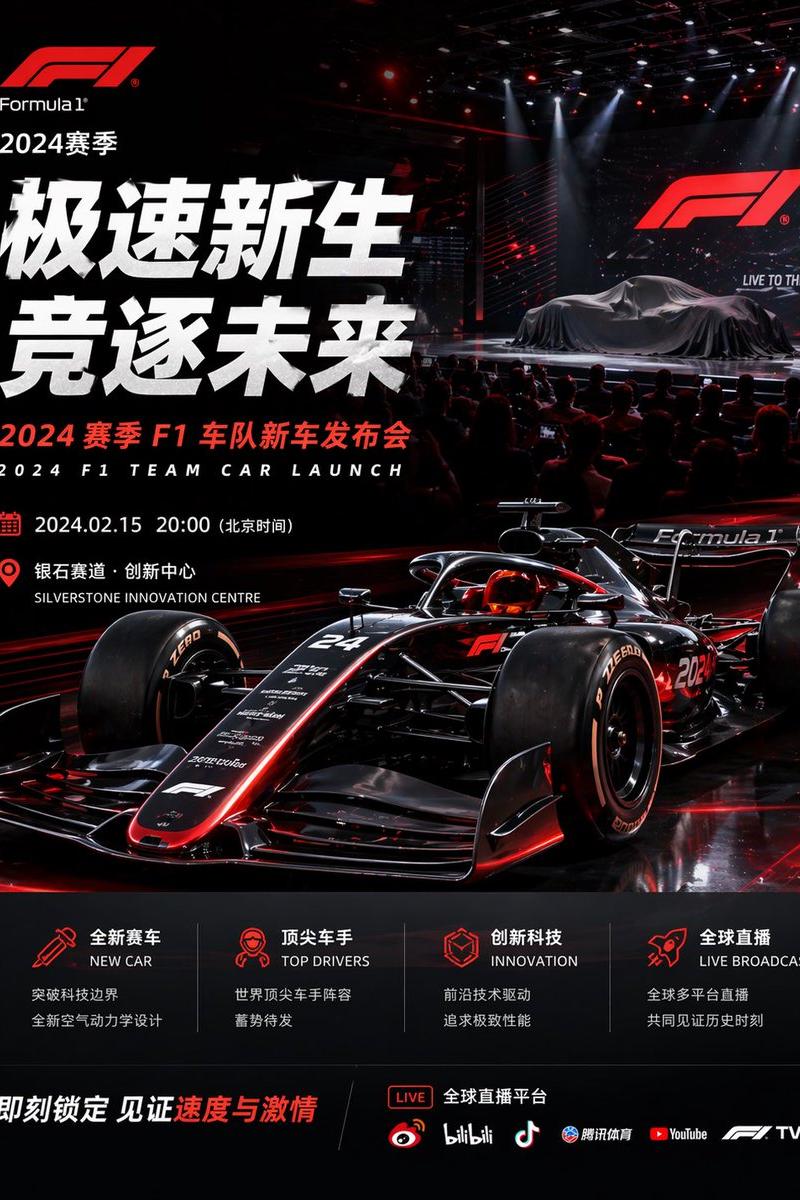 一级方程式 (Formula 1) 车队新车发布会海报