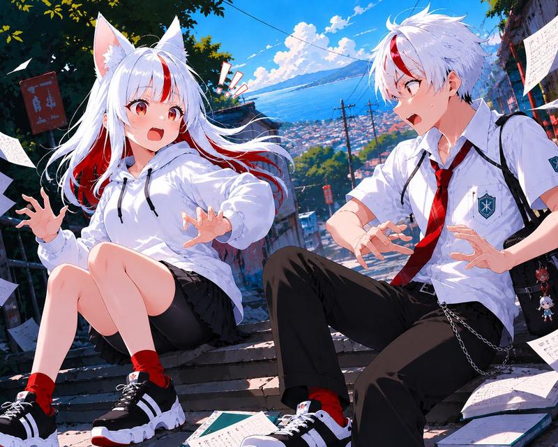 海边的狐耳动漫学生