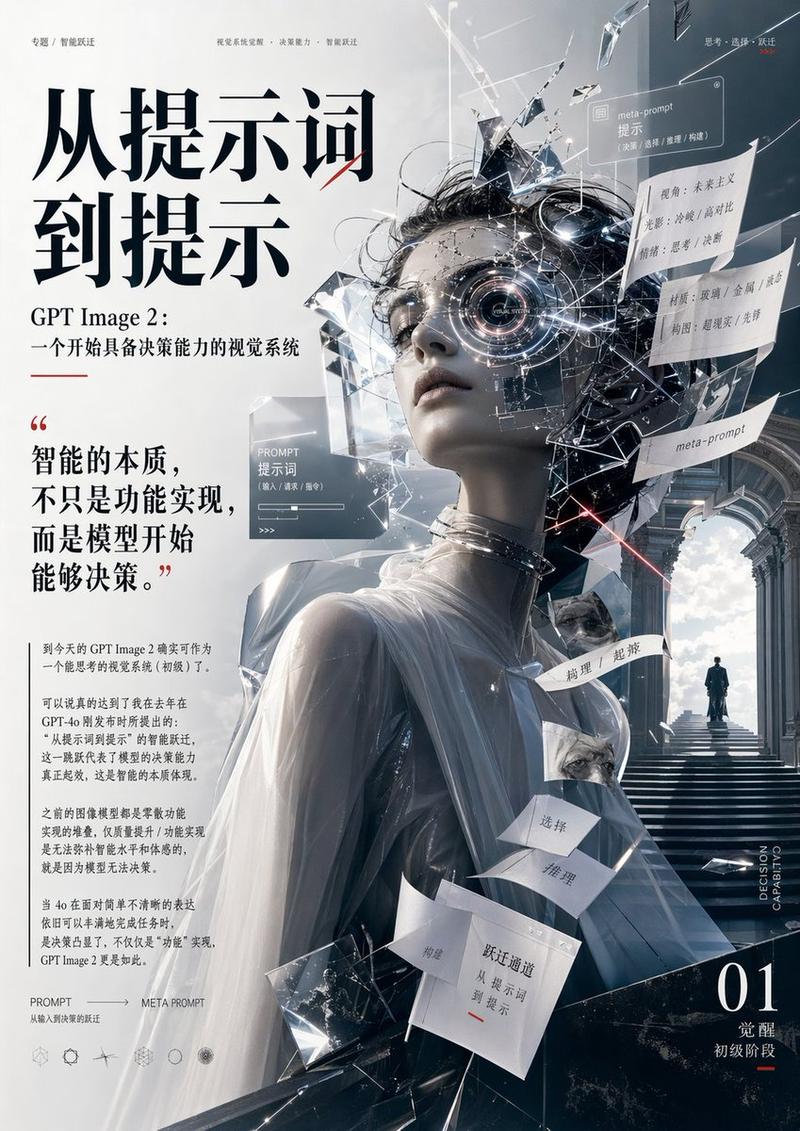 未来主义 AI 编辑海报