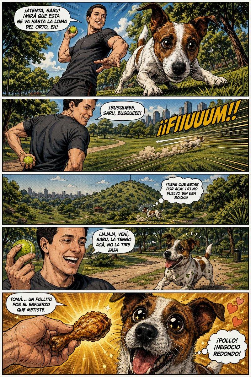 有趣的狗狗公园漫画页面