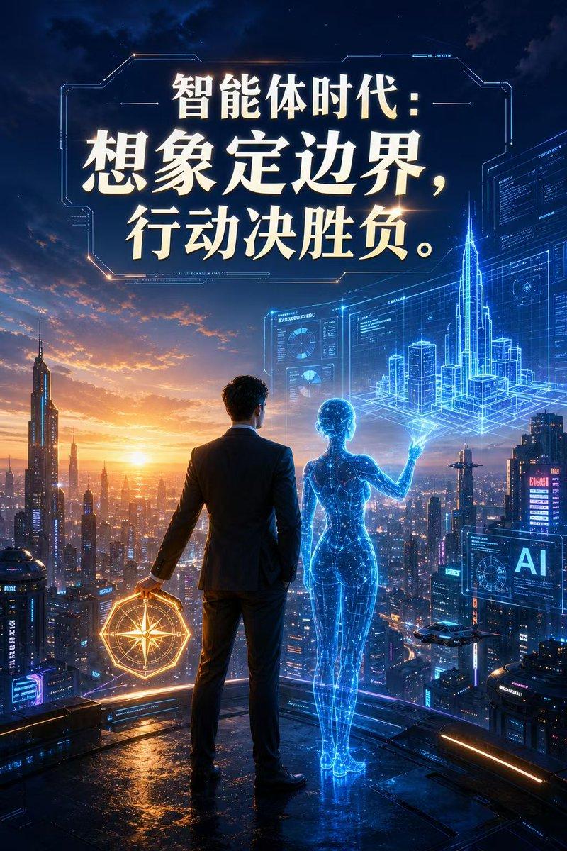 未来 AI 时代城市海报