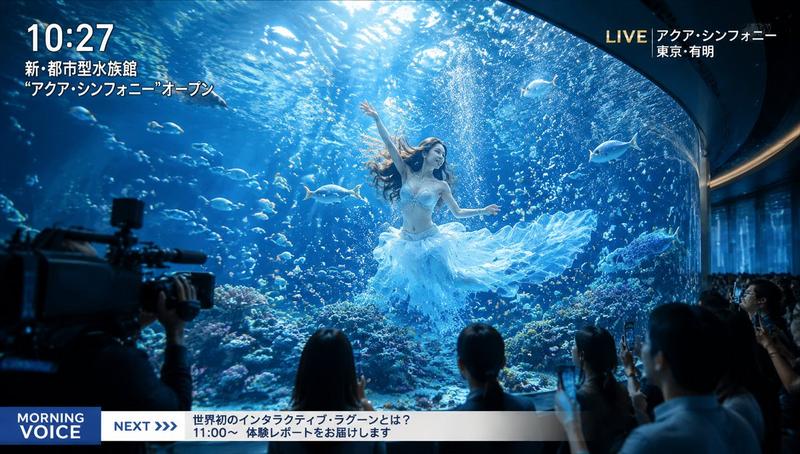 未来感水族馆美人鱼场景