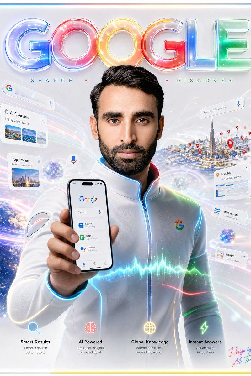 Futuristic Google Search Poster
