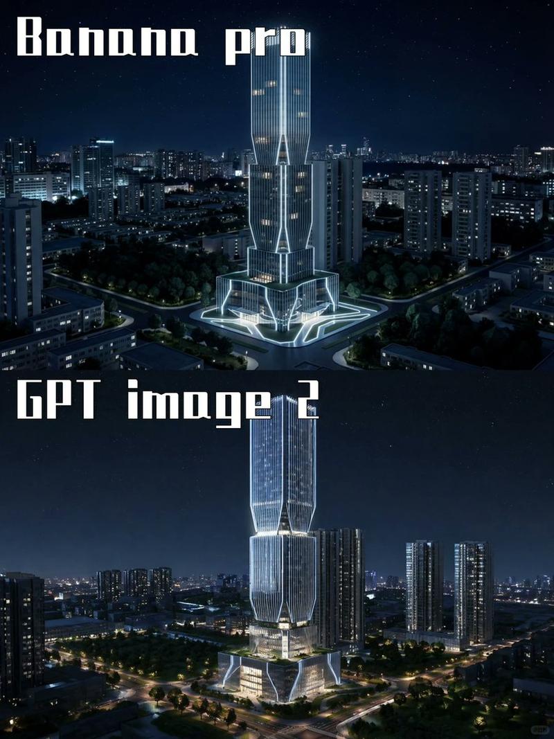 Night Skyscraper AI 模型对比