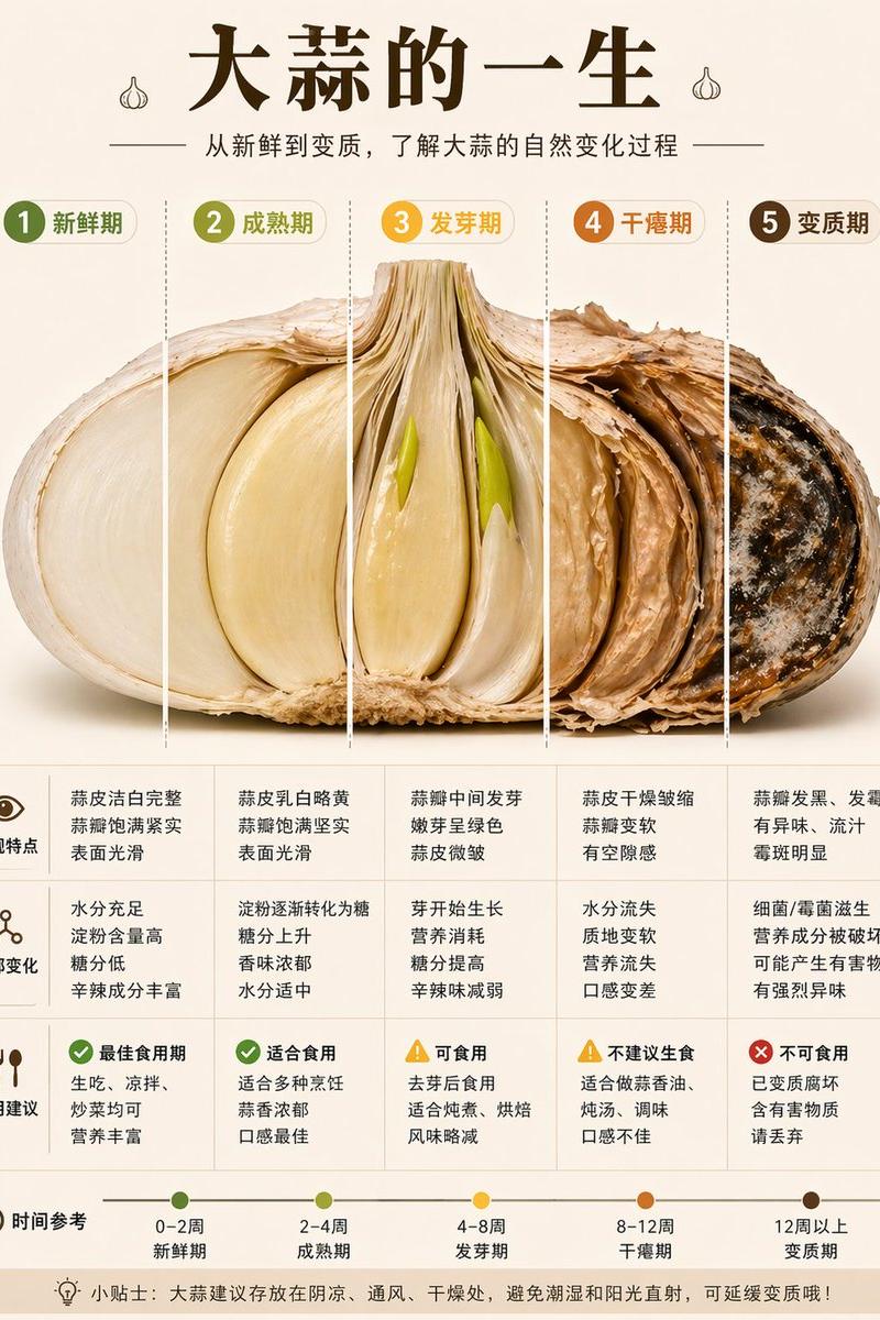 大蒜生命周期信息图