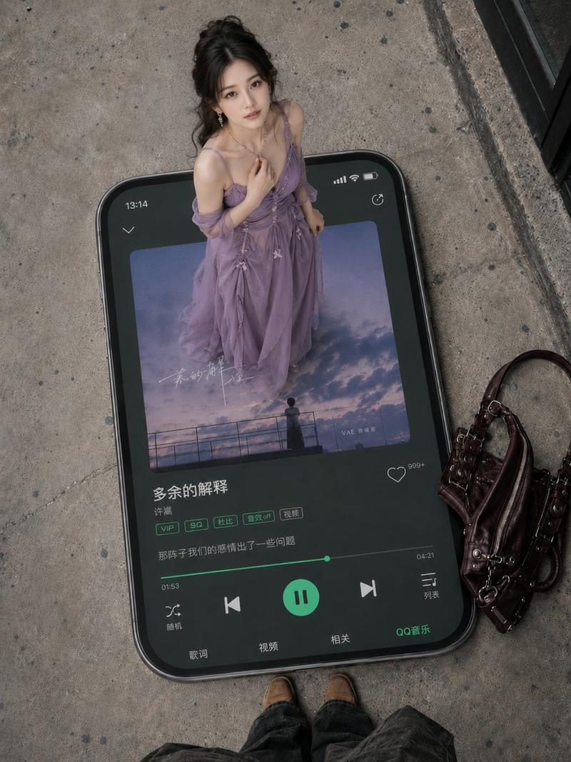 巨型智能手机音乐播放器场景