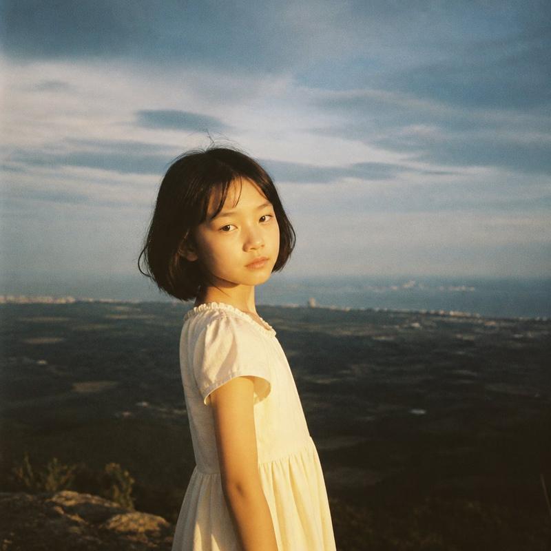山顶上的女孩