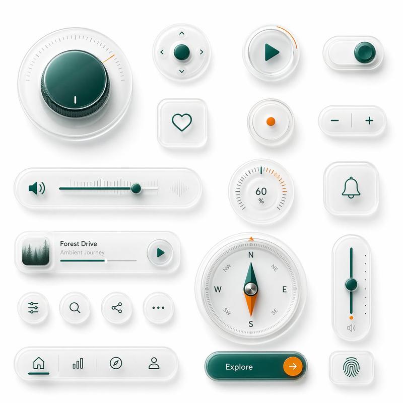 毛玻璃拟态 UI 组件包