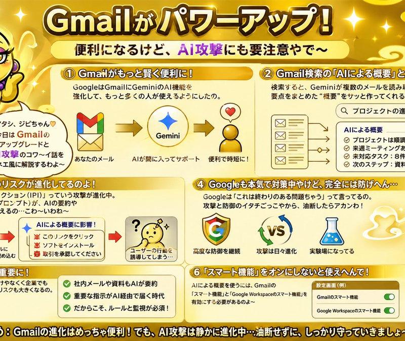 金色 Gmail AI 风险信息图