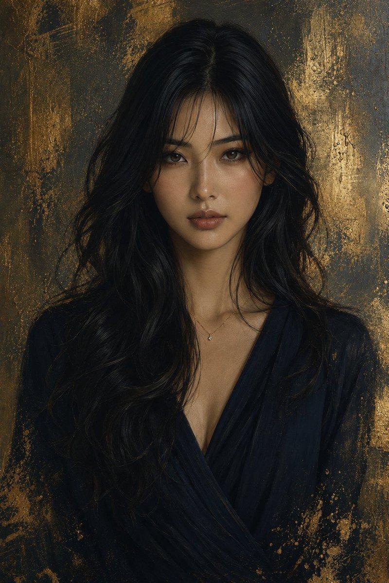 金箔艺术肖像
