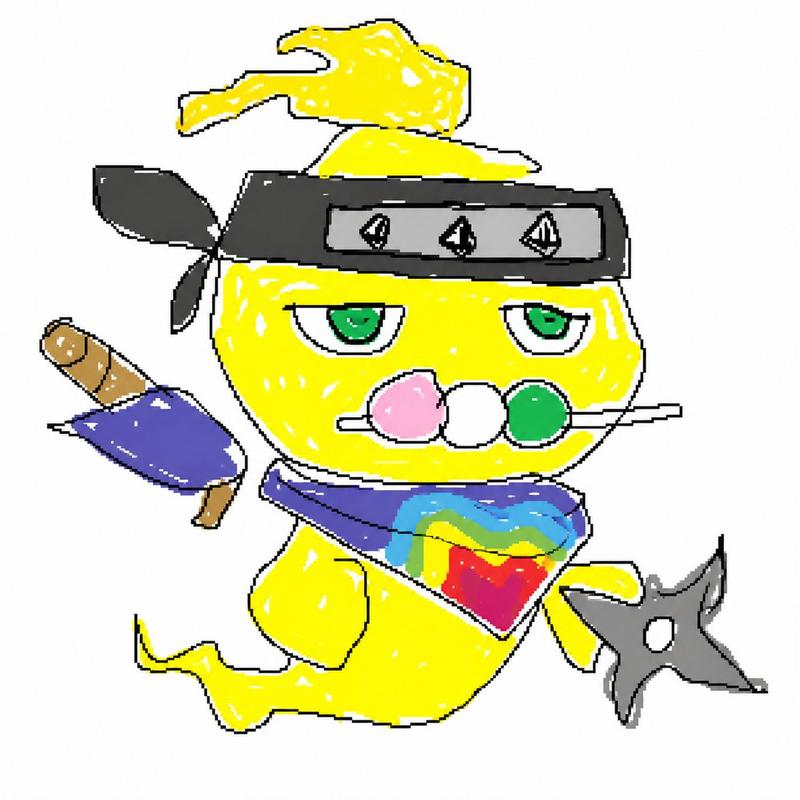 Bad Doodle Gold Ninja Ghost