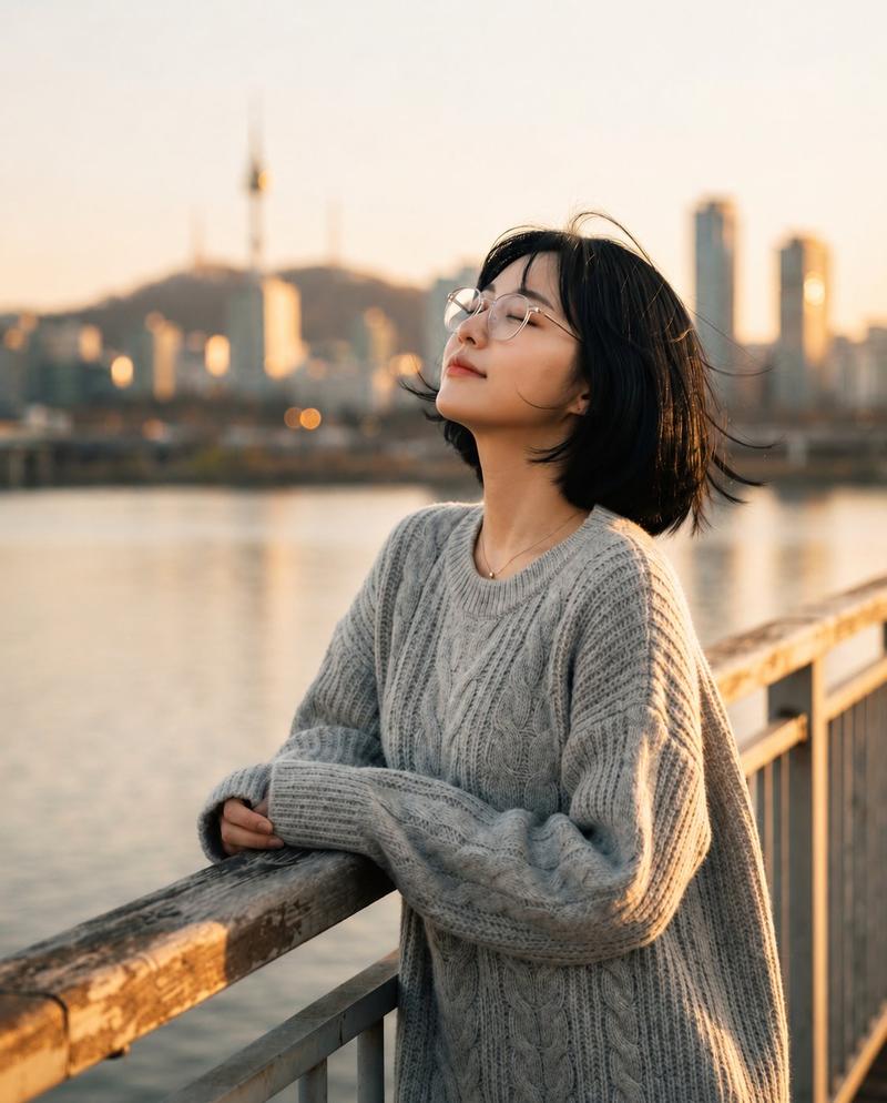 黄金时刻河畔人像