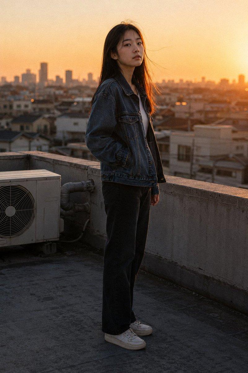 黄金时刻天台人像
