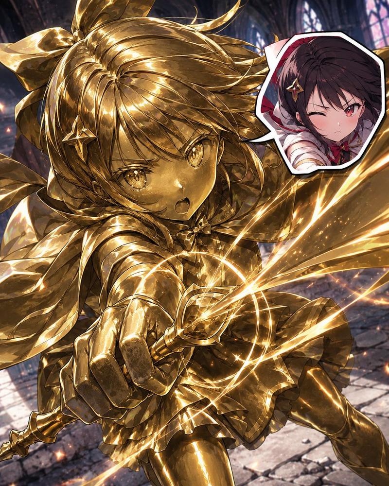 金色魔法少女动作关键视觉图