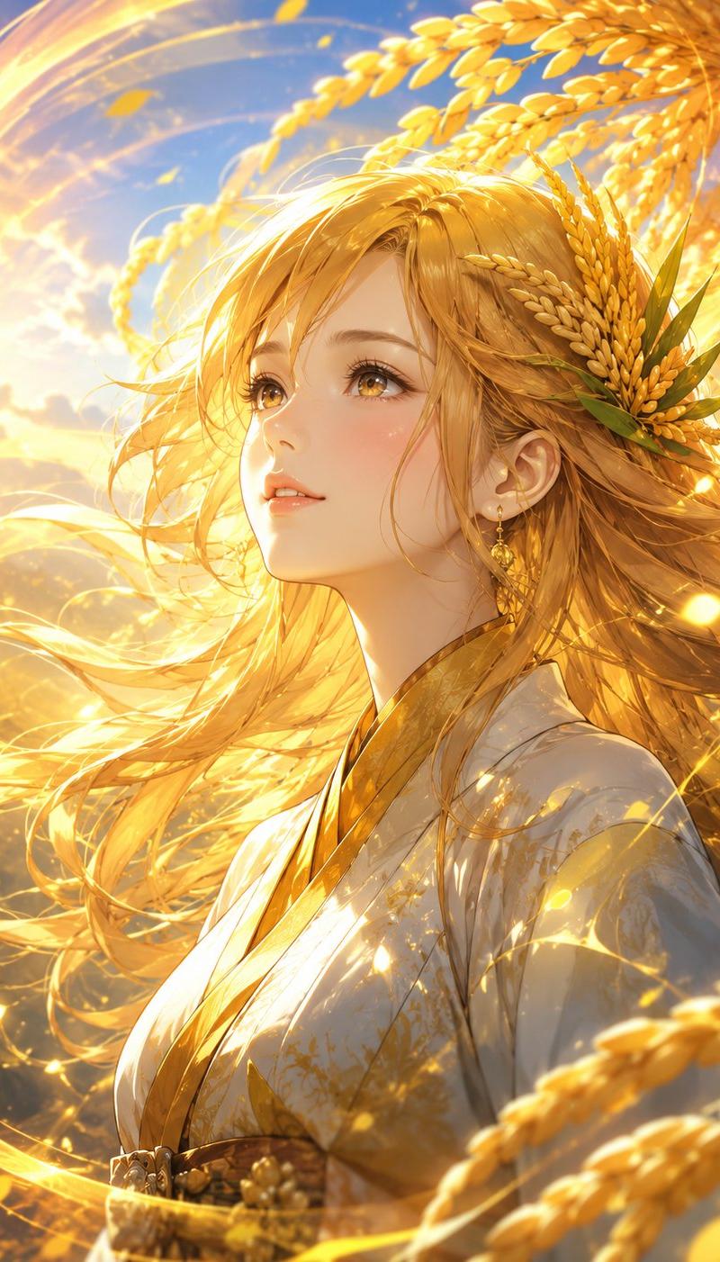 金穗丰收少女