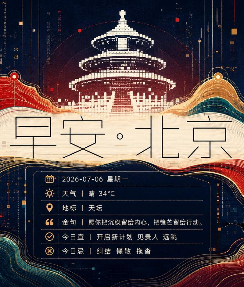 未来感“早安北京”海报