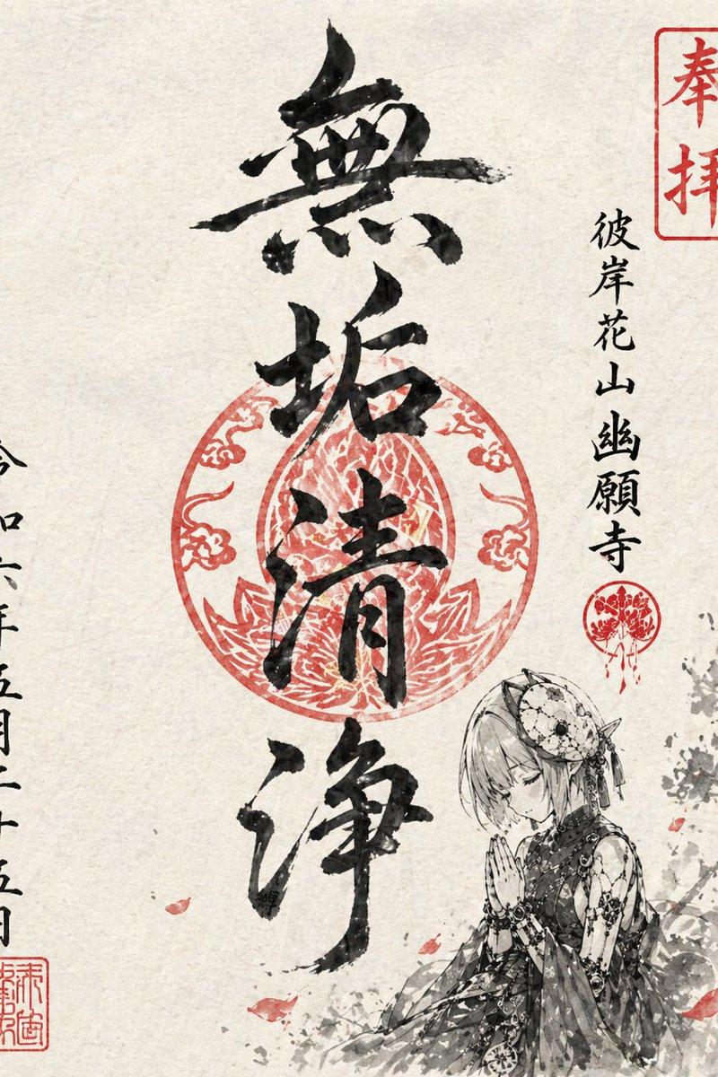 御朱印风格角色插画