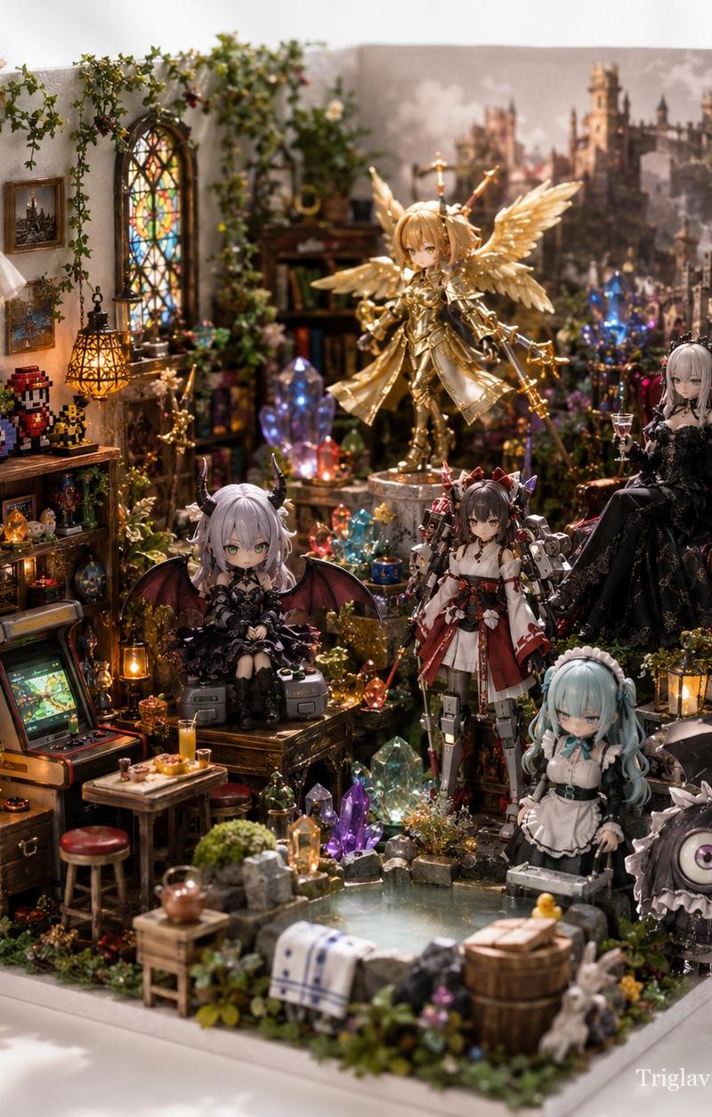 哥特奇幻风格微缩模型屋