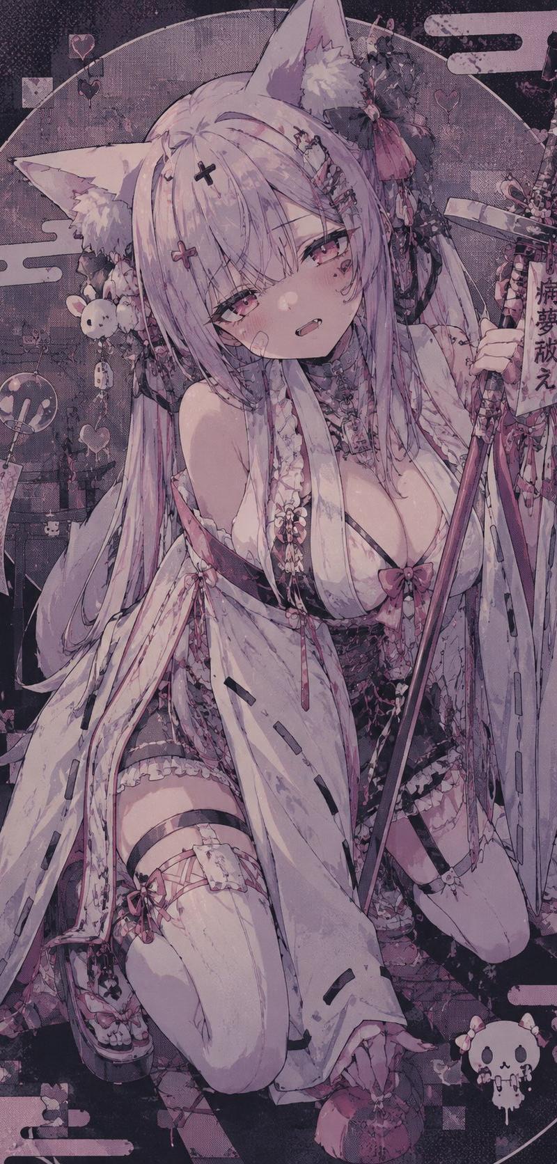 哥特风狐妖巫女