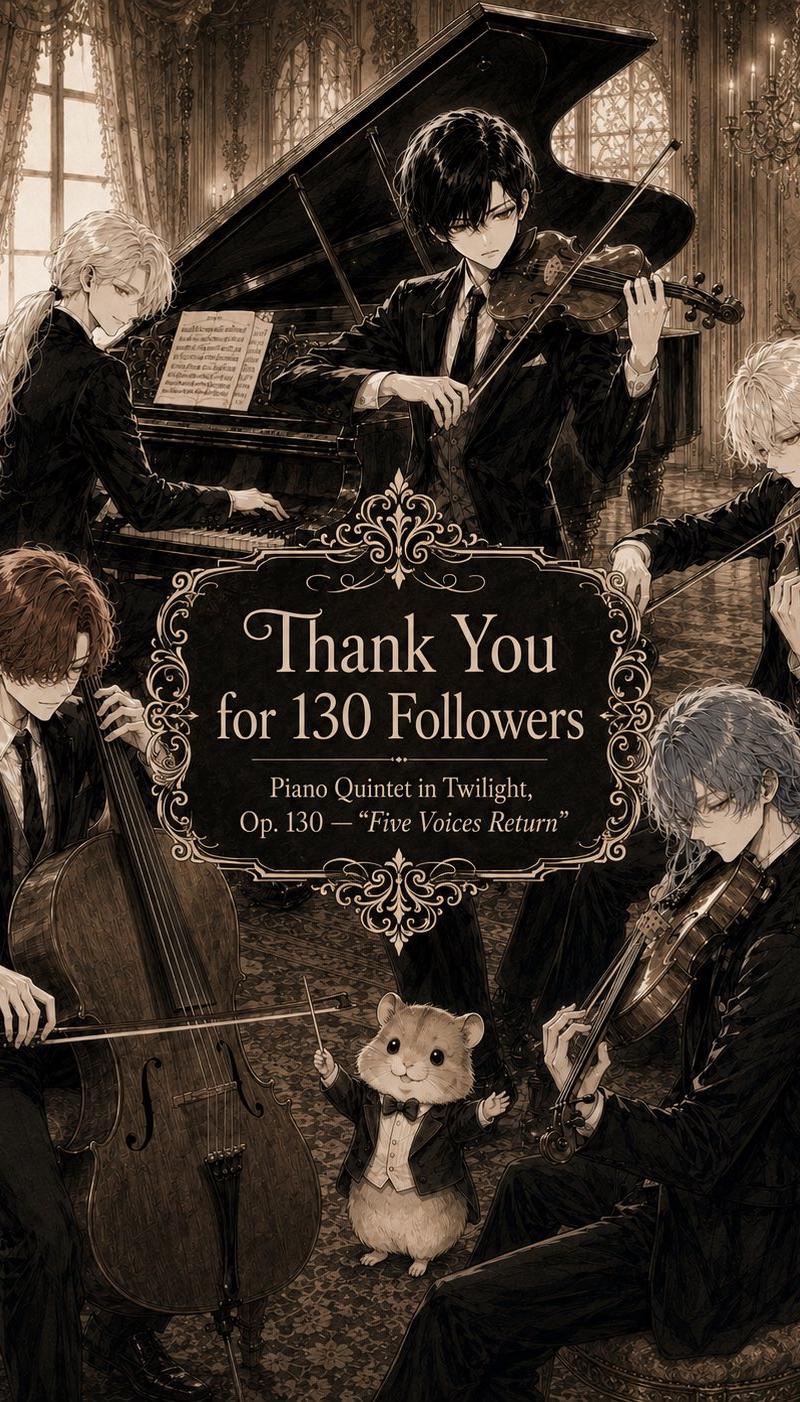 Sepia Gothic Quintet Thank You Poster