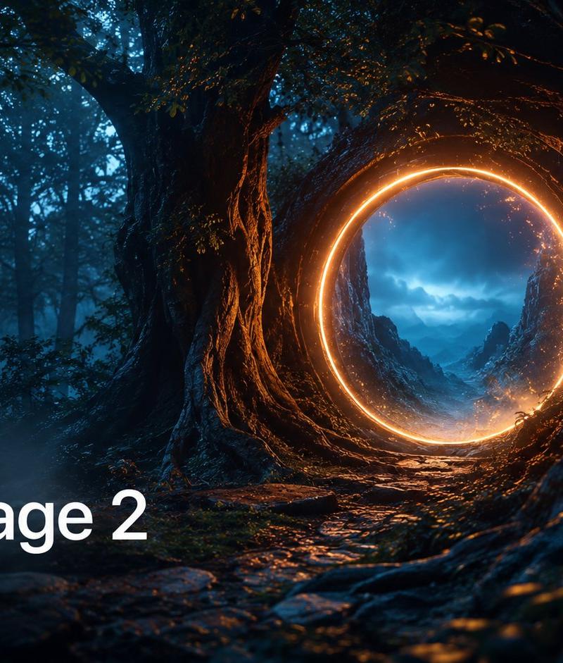 Cinematic GPT Image 2 森林传送门横幅