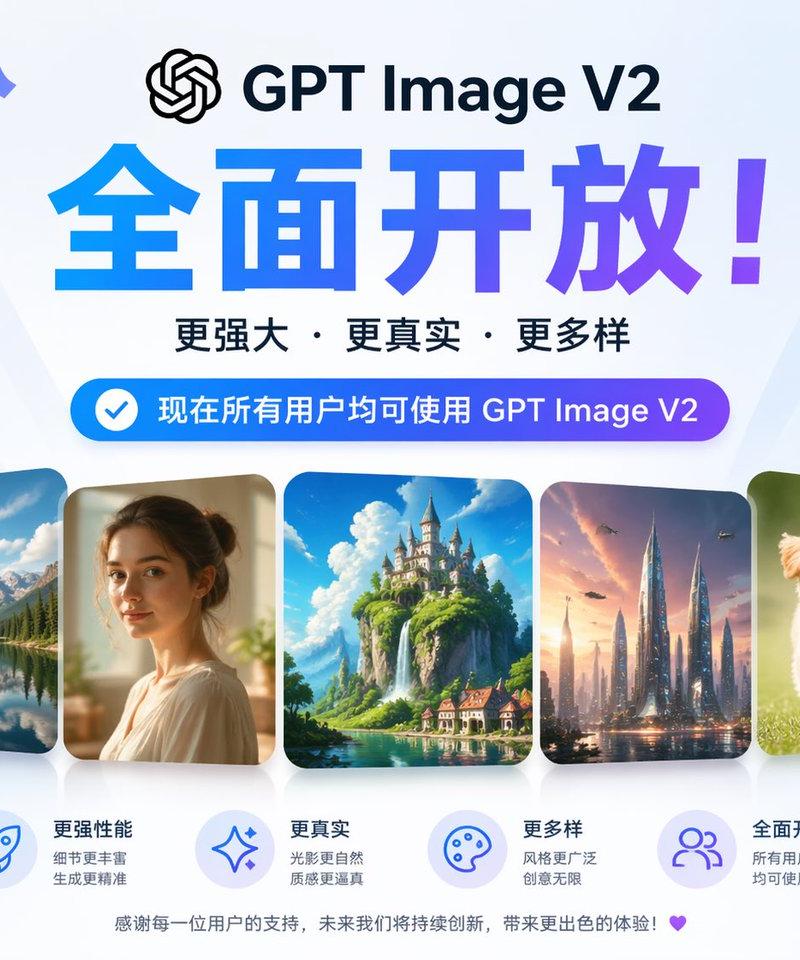 GPT-Image V2 功能发布公告
