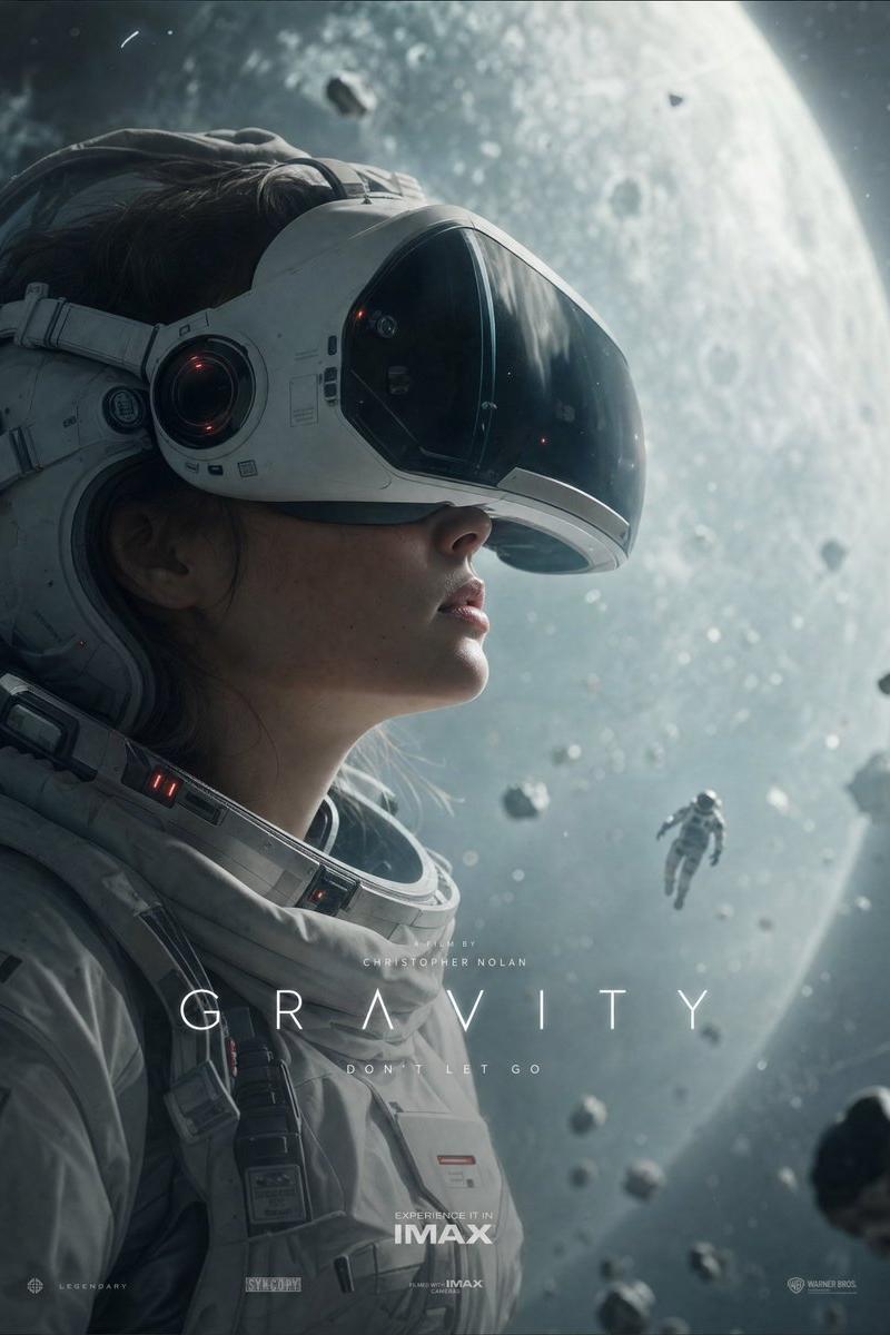 Gravity-Style Space Movie Poster