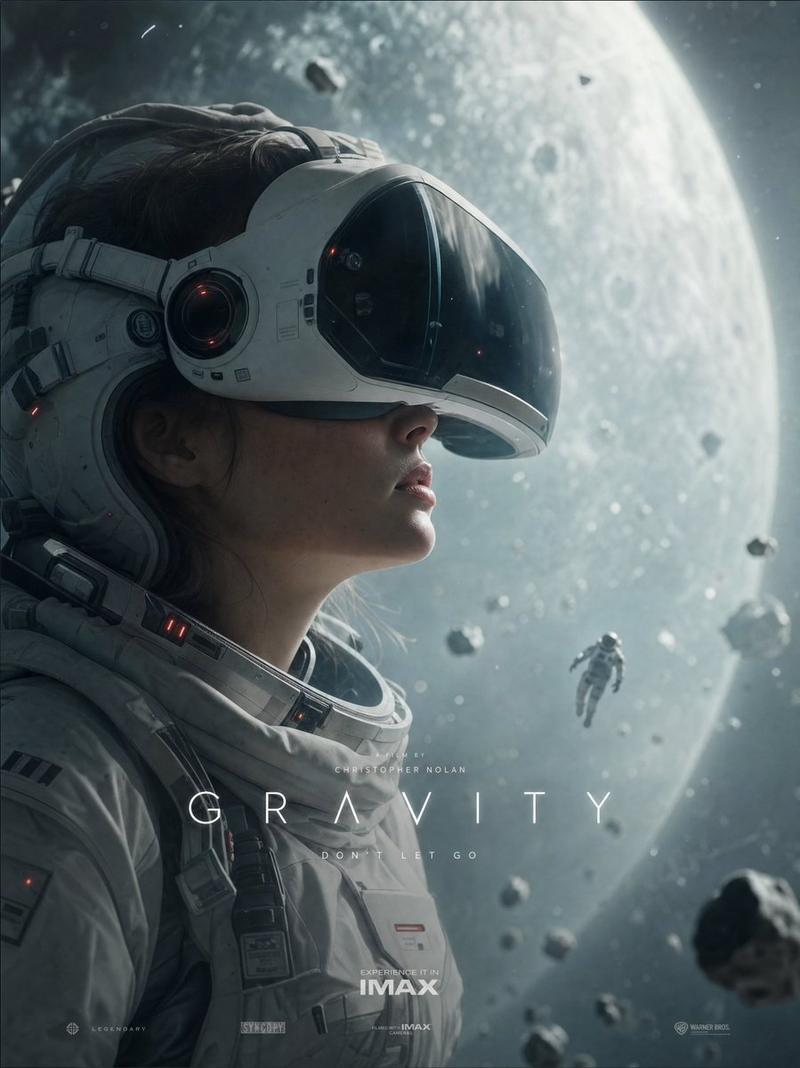 Gravity-Style Space Movie Poster