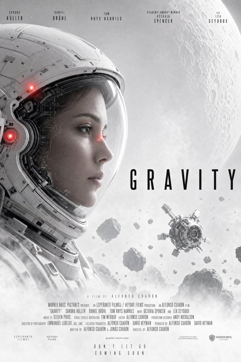 Gravity-Style Space Movie Poster