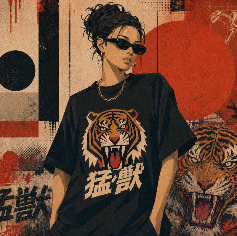 Grunge Tiger 街头风海报