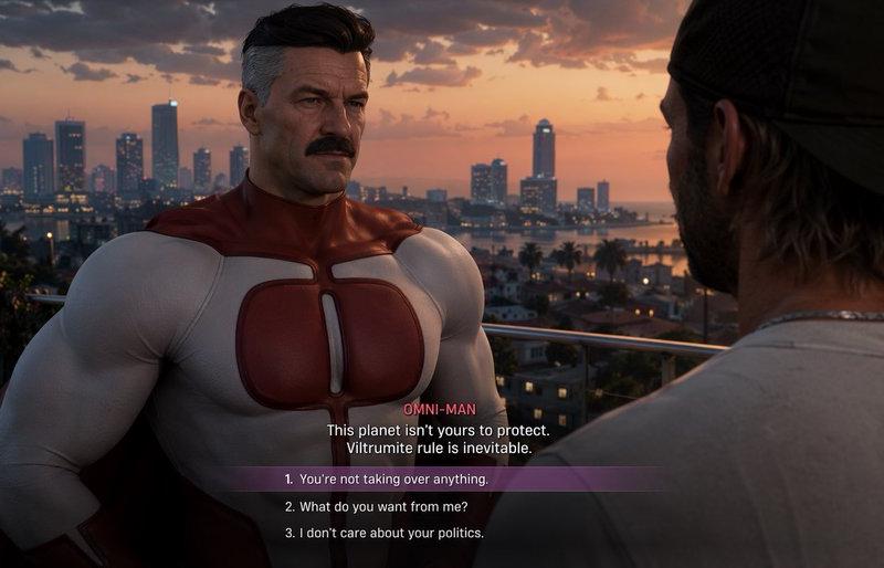 GTA 风格对话截图