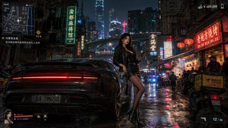 霓虹犯罪游戏街道截图