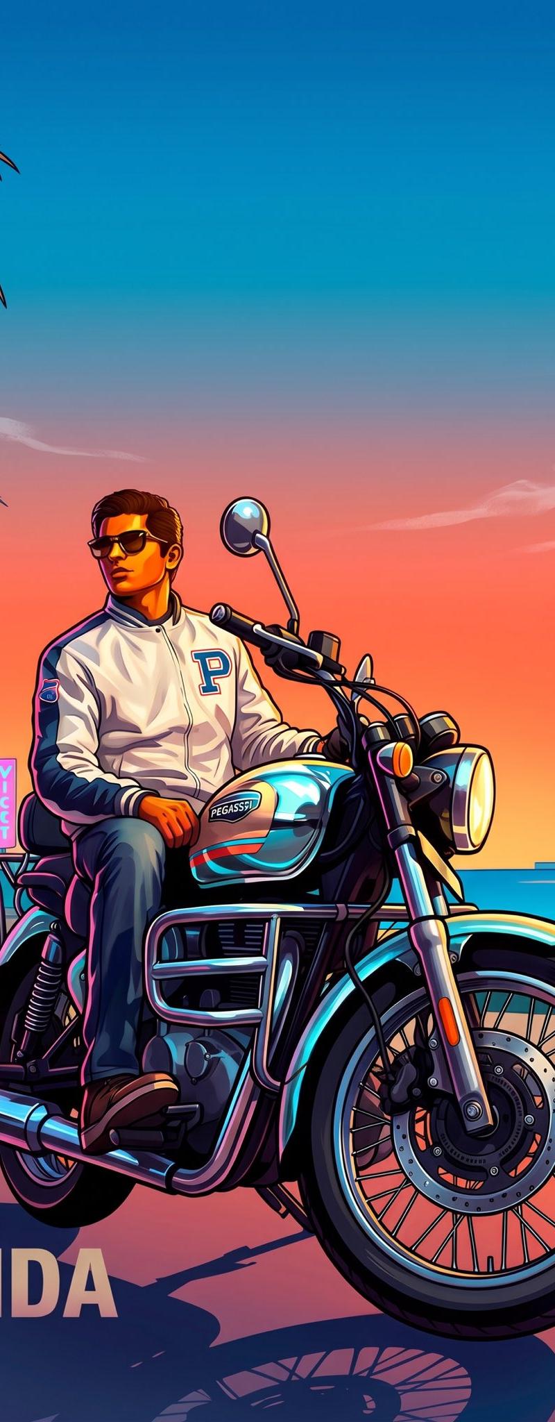 GTA VI 摩托车角色海报