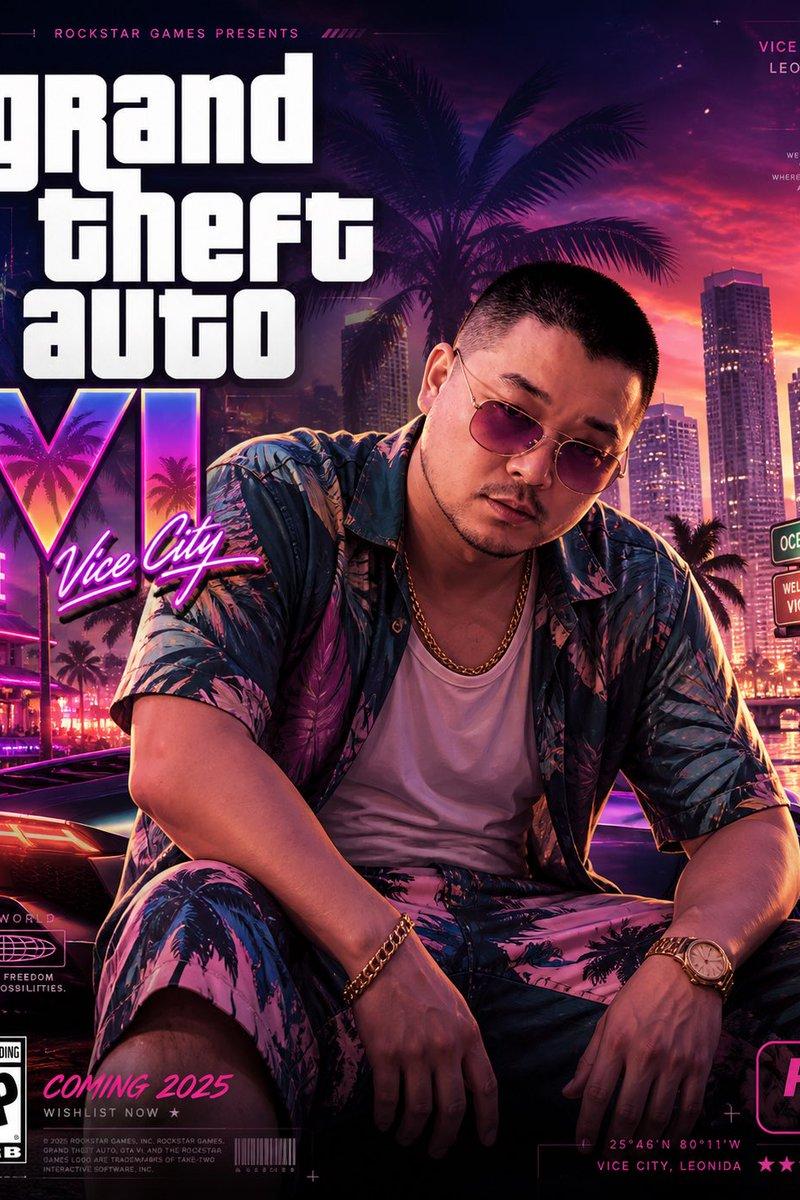 GTA VI 风格 8K 电影感海报
